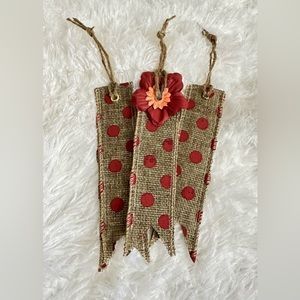 Fabric Ribbon Valentines Day Readers BookMark Set of 3